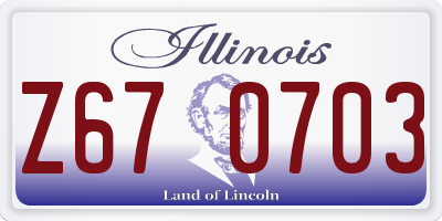IL license plate Z670703