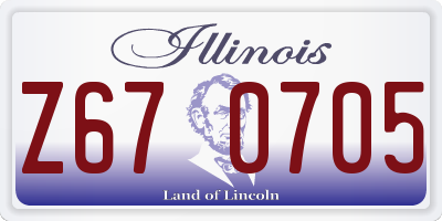 IL license plate Z670705