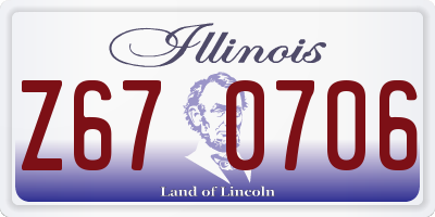 IL license plate Z670706