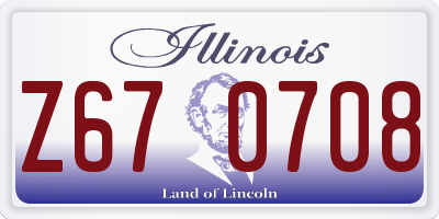 IL license plate Z670708