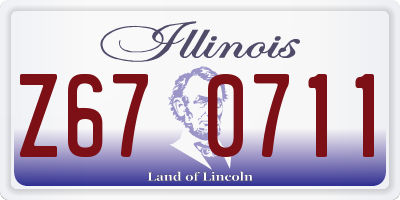 IL license plate Z670711
