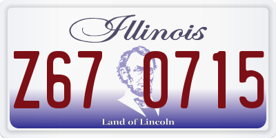 IL license plate Z670715