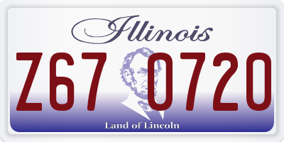 IL license plate Z670720