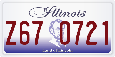 IL license plate Z670721