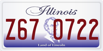 IL license plate Z670722
