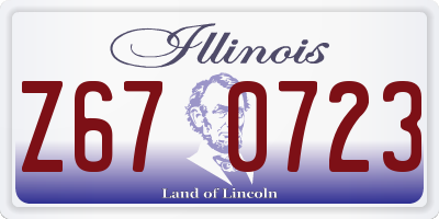 IL license plate Z670723