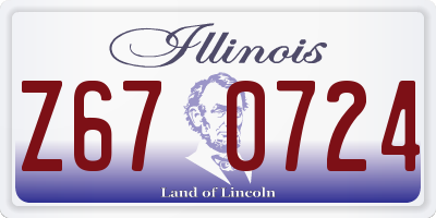 IL license plate Z670724
