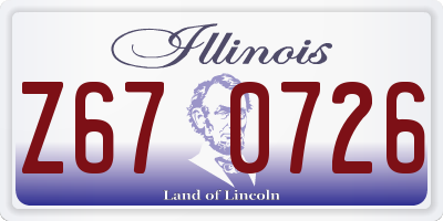 IL license plate Z670726