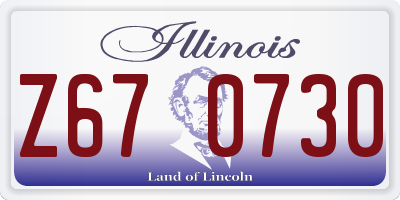 IL license plate Z670730