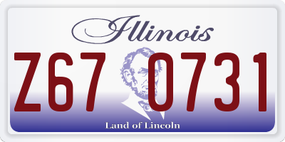 IL license plate Z670731