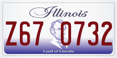 IL license plate Z670732