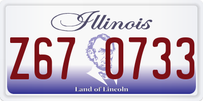 IL license plate Z670733