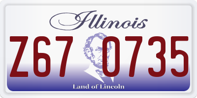 IL license plate Z670735