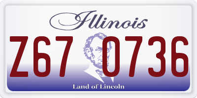 IL license plate Z670736