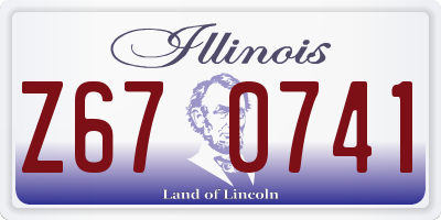 IL license plate Z670741