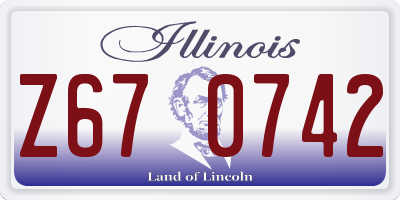 IL license plate Z670742