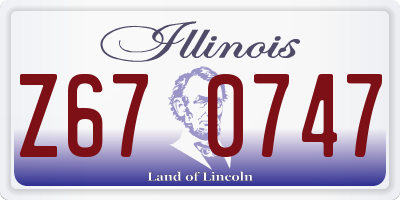 IL license plate Z670747