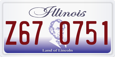 IL license plate Z670751