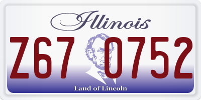 IL license plate Z670752
