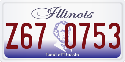 IL license plate Z670753