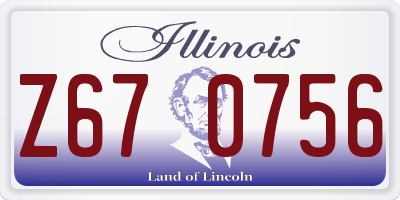 IL license plate Z670756