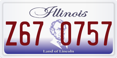 IL license plate Z670757