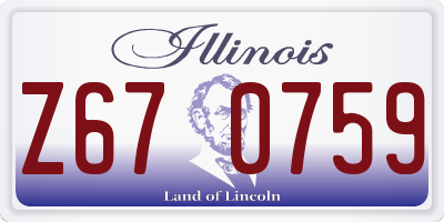 IL license plate Z670759