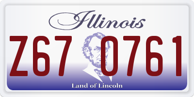 IL license plate Z670761