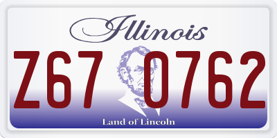 IL license plate Z670762