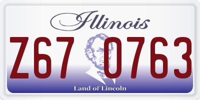 IL license plate Z670763