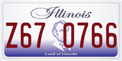 IL license plate Z670766