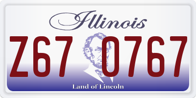 IL license plate Z670767