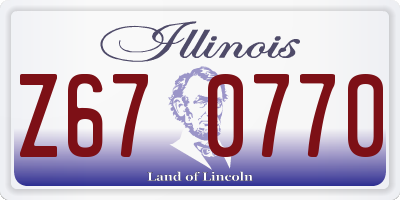 IL license plate Z670770