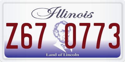 IL license plate Z670773