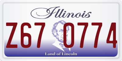 IL license plate Z670774