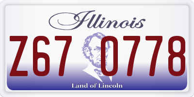 IL license plate Z670778
