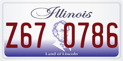 IL license plate Z670786