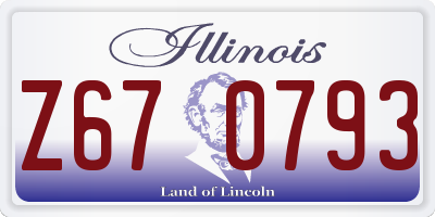 IL license plate Z670793