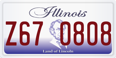 IL license plate Z670808