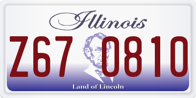 IL license plate Z670810