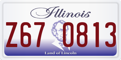 IL license plate Z670813