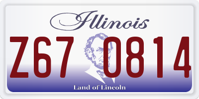 IL license plate Z670814