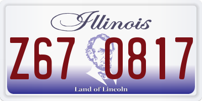 IL license plate Z670817