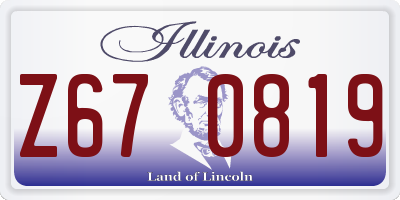 IL license plate Z670819