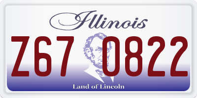 IL license plate Z670822