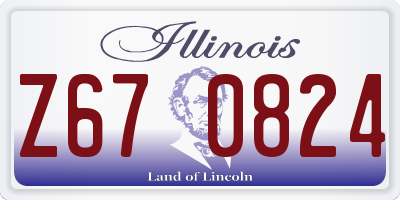 IL license plate Z670824