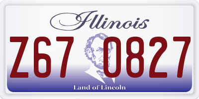 IL license plate Z670827