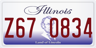 IL license plate Z670834