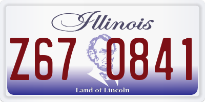 IL license plate Z670841
