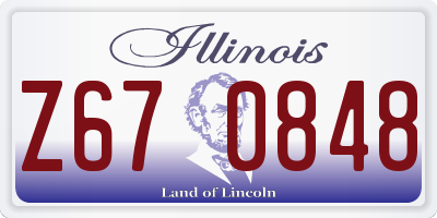 IL license plate Z670848